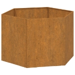 Fioriera Ruggine 60x60x45 cm Acciaio Corten