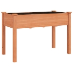 Fioriera con Fodera Marrone 118x59x76cm Legno Massello di Abete