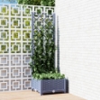 Fioriera da Giardino e Graticcio Grigio Blu 40x40x121,5 cm PP