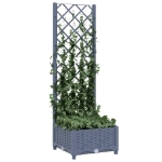Fioriera da Giardino e Graticcio Grigio Blu 40x40x121,5 cm PP