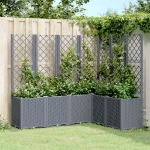 Fioriera Giardino con Graticcio Grigio Blu 160x120x140 cm PP