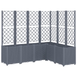 Fioriera Giardino con Graticcio Grigio Blu 160x120x140 cm PP