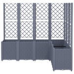 Fioriera Giardino con Graticcio Grigio Blu 160x120x140 cm PP