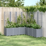 Fioriera Giardino con Traliccio Grigio Blu 160x160x140 cm PP