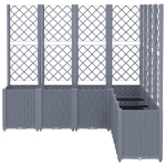 Fioriera Giardino con Traliccio Grigio Blu 160x160x140 cm PP