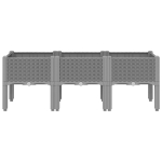 Fioriera da Giardino con Gambe Grigio Chiaro 120x40x42 cm in PP