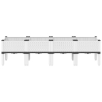 Fioriera da Giardino con Gambe Bianco 160x40x42 cm in PP