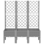 Fioriera Giardino con Traliccio Grigio Chiaro 120x40x142 cm PP