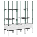 Fioriera da Giardino con Graticcio Bianco 120x40x142,5 cm PP