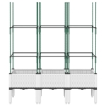 Fioriera da Giardino con Graticcio Bianco 120x40x142,5 cm PP