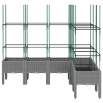 Fioriera Giardino con Graticcio Grigio 160x120x142,5 cm PP