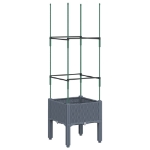 Fioriera da Giardino e Graticcio Grigio Blu 40x40x142,5 cm PP