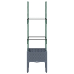 Fioriera da Giardino e Graticcio Grigio Blu 40x40x142,5 cm PP