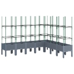 Fioriera Giardino con Traliccio Grigio Blu 200x160x142,5 cm PP