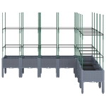 Fioriera Giardino con Traliccio Grigio Blu 200x160x142,5 cm PP