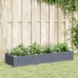 Fioriera Giardino con Picchetti Grigio Blu 125x40x28,5 cm PP