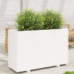 Fioriera da Giardino Bianca 110x40x72,5 cm Legno Massello Pino
