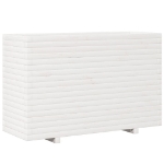 Fioriera da Giardino Bianca 110x40x72,5 cm Legno Massello Pino