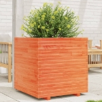 Fioriera Giardino Marrone Cera 70x70x72 cm Legno Massello Pino