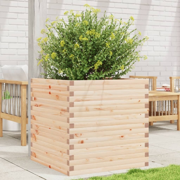 Fioriera da Giardino 70x70x68,5 cm in Legno Massello di Pino