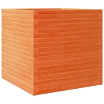 Fioriera Giardino Marrone Cera 70x70x68,5cm Legno Massello Pino