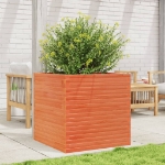Fioriera Giardino Marrone Cera 70x70x68,5cm Legno Massello Pino