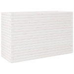 Fioriera da Giardino Bianca 110x40x68,5 cm Legno Massello Pino