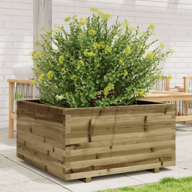 Fioriera da Giardino 90x90x49,5 cm in Legno di Pino Impregnato