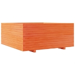 Fioriera Giardino Marrone Cera 110x110x49,5 Legno Massello Pino