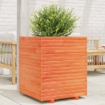 Fioriera Giardino Marrone Cera 60x60x72 cm Legno Massello Pino