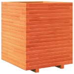 Fioriera Giardino Marrone Cera 60x60x72 cm Legno Massello Pino