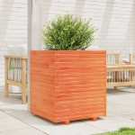 Fioriera Giardino Marrone Cera 60x60x72 cm Legno Massello Pino