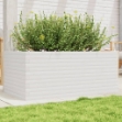 Fioriera da Giardino Bianca 110x60x46 cm Legno Massello di Pino