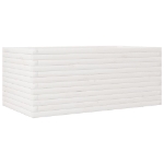 Fioriera da Giardino Bianca 110x60x46 cm Legno Massello di Pino