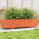 Fioriera Giardino Marrone Cera 110x40x26,5 cm in Legno di Pino