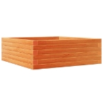 Fioriera Giardino Marrone Cera 70x70x23 cm Legno Massello Pino