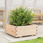 Fioriera da Giardino 60x60x26,5 cm in Legno Massello di Pino