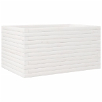 Fioriera da Giardino Bianca 90x60x45,5cm Legno Massello di Pino