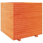 Fioriera Giardino Marrone Cera 70x70x72,5cm Legno Massello Pino