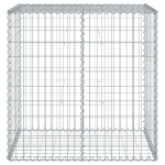 Cesto Gabbione con Copertura 100x50x100 cm in Ferro Zincato