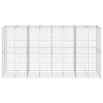 Cesto Gabbione con Copertura 400x100x200 cm in Ferro Zincato