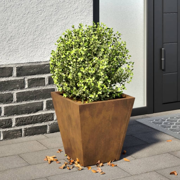 Fioriera da Giardino 30x30x30 cm in Acciaio Corten