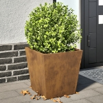 Fioriere da Giardino 2 pz 40x40x40 cm in Acciaio Corten