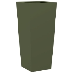 Fioriera da Giardino Verde Oliva 35x35x75 cm in Acciaio