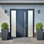 Fioriere da Giardino 2 pz Antracite 45x45x75 cm in Acciaio