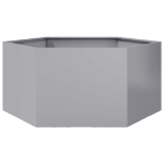 Fioriera da Giardino Esagono 104x90x45 cm in Acciaio Zincato