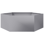 Fioriera da Giardino Esagono 138x120x45 cm in Acciaio Zincato