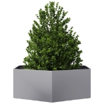 Fioriera da Giardino Esagono 138x120x45 cm in Acciaio Zincato