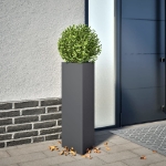 Fioriere 2 pz Antracite Triangolari 30x26x75 cm in Acciaio