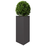 Fioriera da Giardino Nera Triangolare 40x34,5x70 cm in Acciaio
